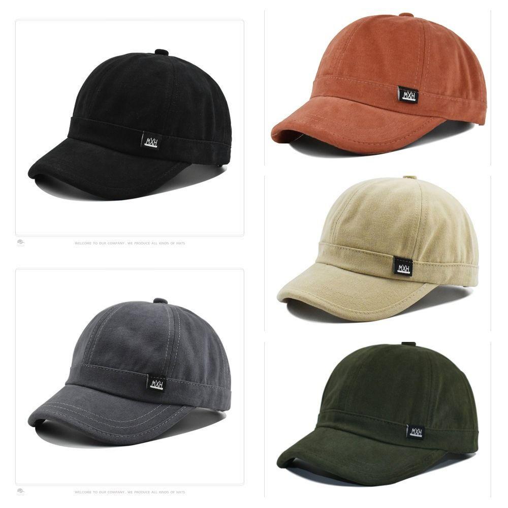 Solid Color Sun Hat Japanese Style Peaked Cap Fashion Short Brim Baseball Cap  Outdoor