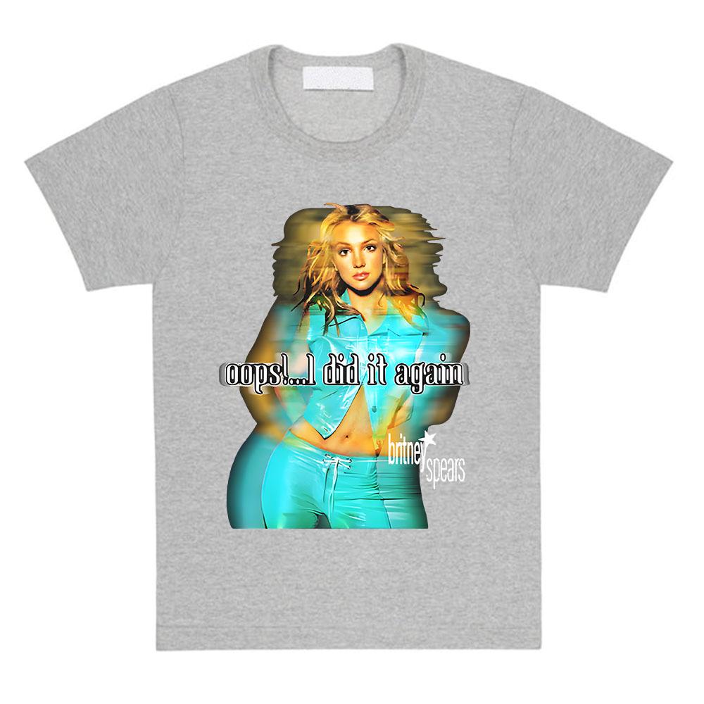 2025 Album Oops!... I Did It Again T-shirt Singer Graphic Tshirt Women Men Clothes Summer Cotton Unisex Streetwear