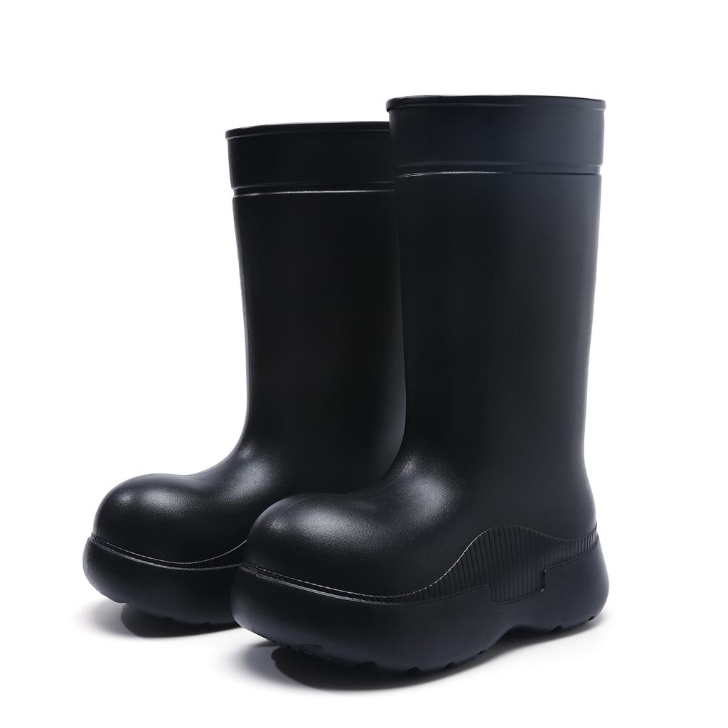Spring and autumn new high rain boots women's leisure simple rainy day work non-slip wear-resistant waterproof comfortable rain shoes