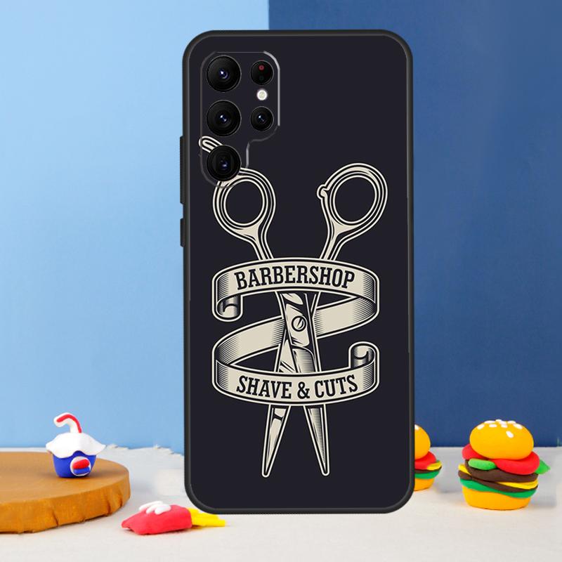 

Barber Shop Hair Stylist Salon Phone Case For Samsung Galaxy S25 S24 Ultra S9 S10 S20 S22 S21 S23 Plus S24 FE Cover Coque Galaxy S10
