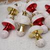 6Pcs Painted Mushroom Xmas Festival Decoration Window Christmas Tree Hanging Ornament