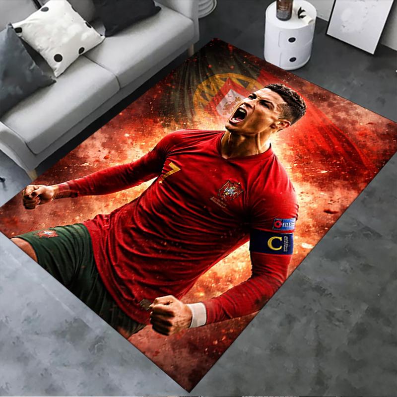 2025 Neuer C Ronaldo Teppich für Wohnzimmer Schlafzimmer Zuhause Sofadekoration, Kinder Spiel rutschfeste Bodenmatte 40x60cm( 15x23in )