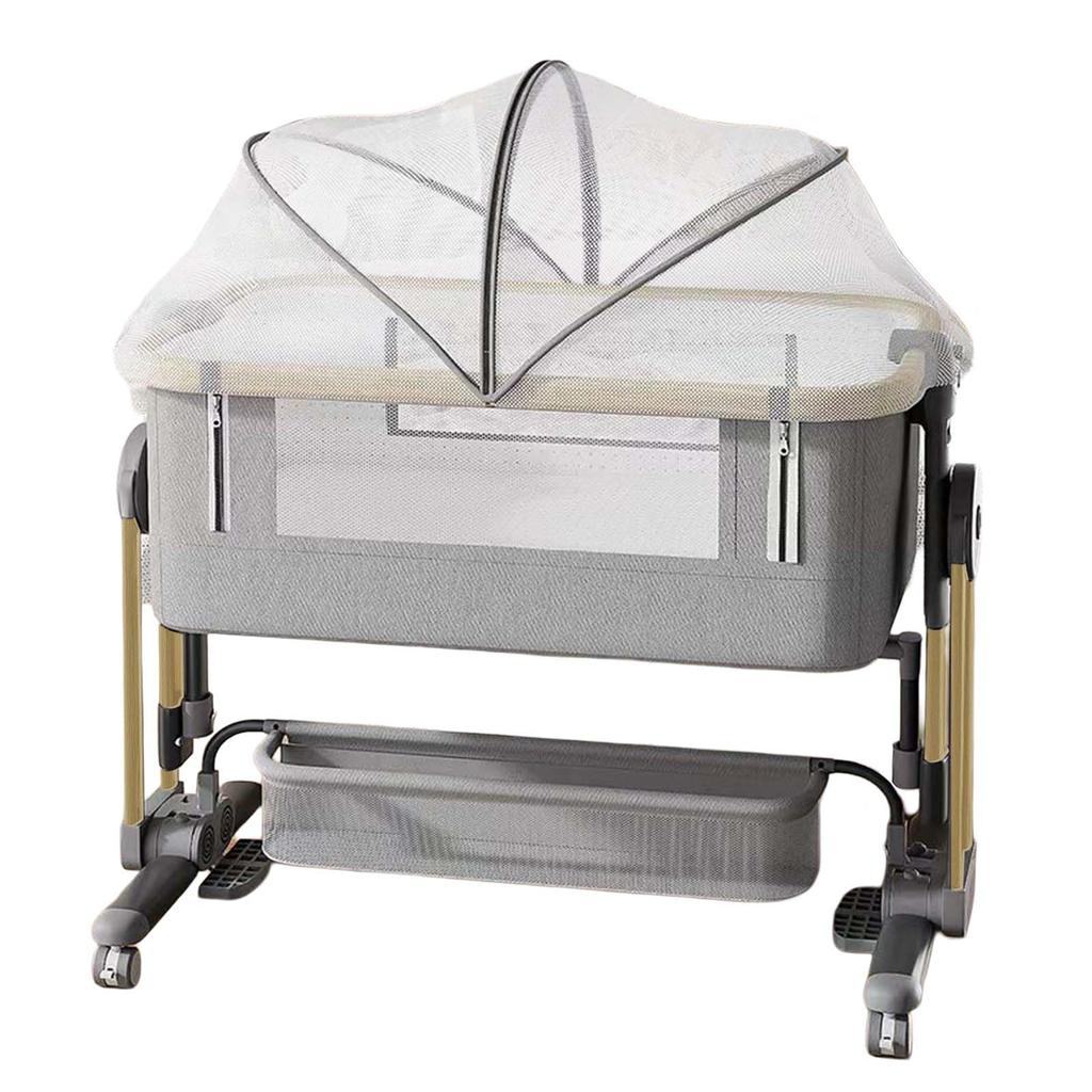 Areden Baby Crib with Diaper Changing with Easy 7 Adjustable Newborn Mosquito Suitable for Newborns Baby Gift Co-sleeping Table, Foldable, Portable,