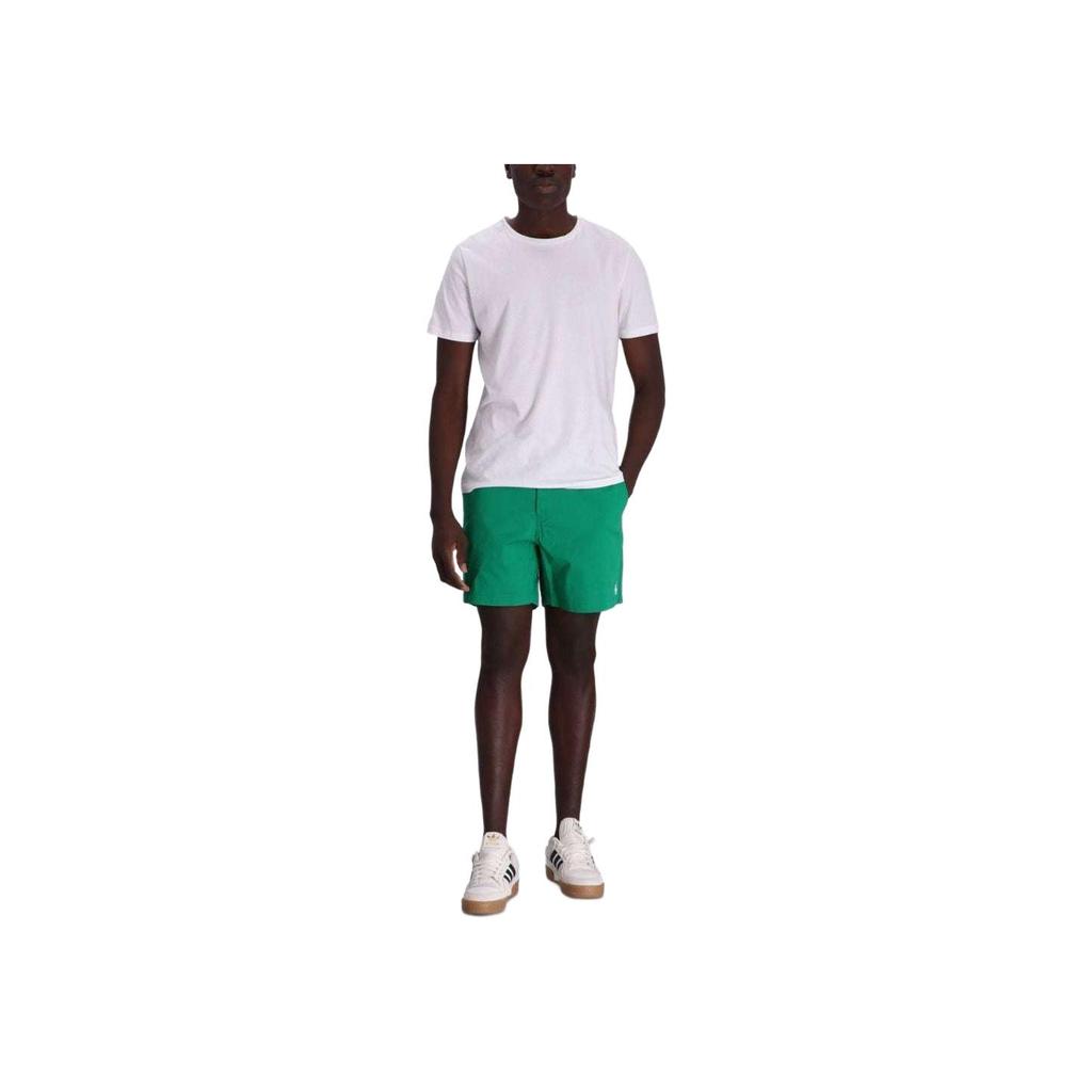 Polo Ralph Lauren SS24 Solid Color Mid-Rise Zipper Side Pocket Casual Shorts Men Shorts Billiard-Green 710644995-055
