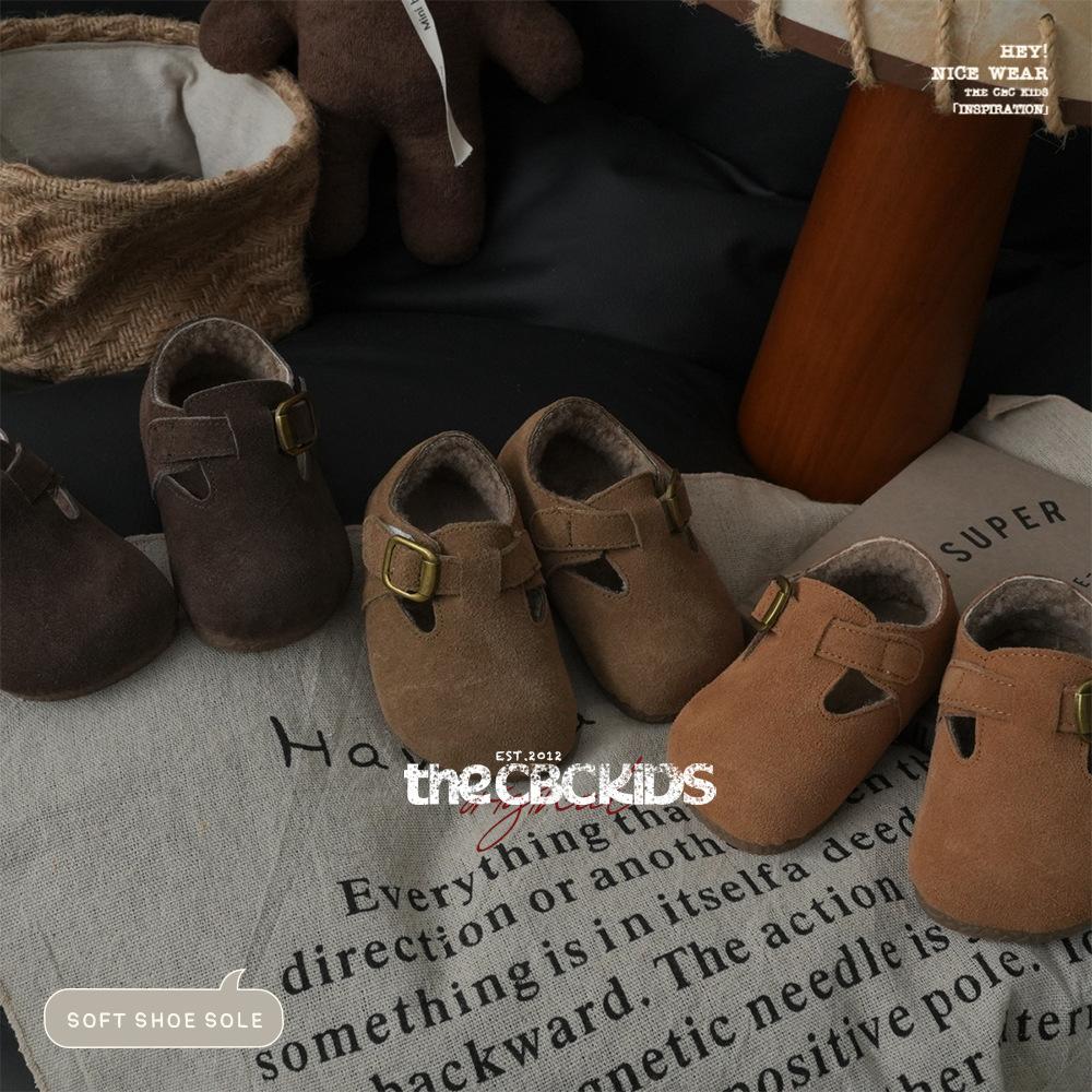 XSHX Retro "thick Velvet Birken" Australian Children's Birken Small Leather Shoes Spring and Autumn Men's and Women's Velvet 248017