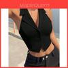 Dámský crop top s véčkovým výstřihem a špagetovými ramínky pro městský street style