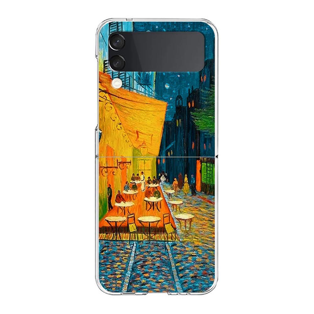 Van Gogh Art Aesthetics Angel Clear Pouzdro na telefon pro Samsung Z Flip 4 5 Pouzdro Transparentní High Hard PC Pro Galaxy Z Flip 3 5 Cover