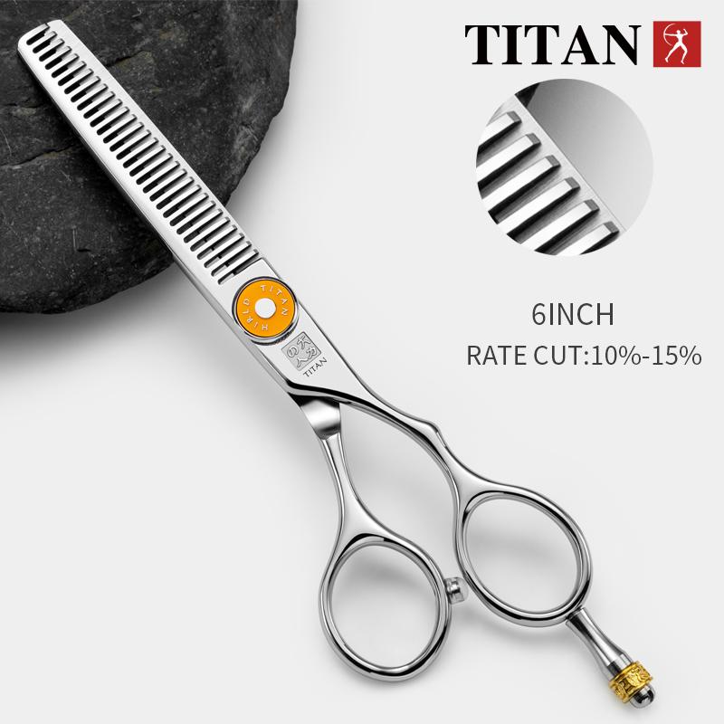 TITAN Professional Hair Scissors Barber Scissors Cutting Thiinning 6inch 440c Steel