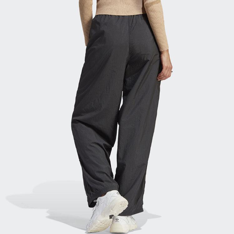 Adidas Originals SS23 Home Of Classics Series Casual Loose Fit Nylon Straight Leg Sports Pants Women Bottoms Black IC5310