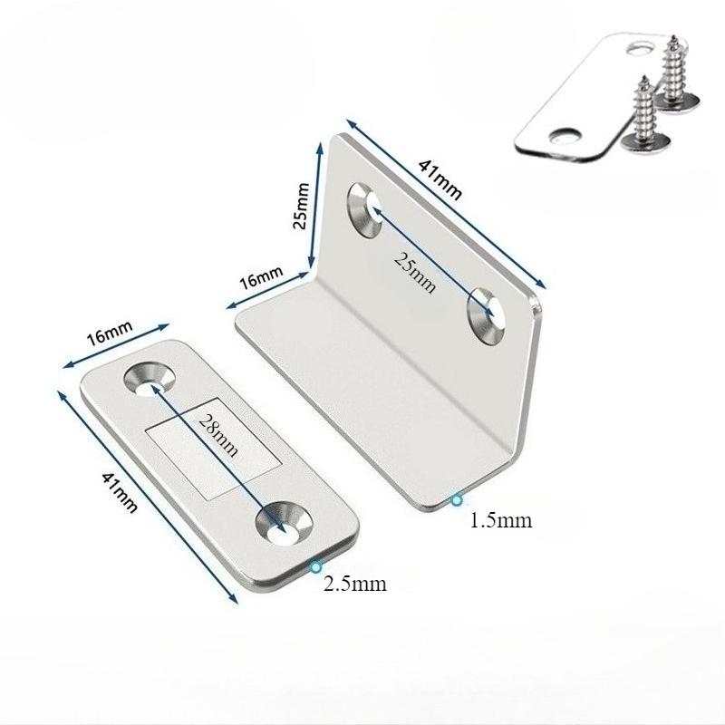 

1/2/3PCS Strong Magnetic Door Stopper Cabinet Door Catches Latch Furniture Doors Magnetic 1PC срібний