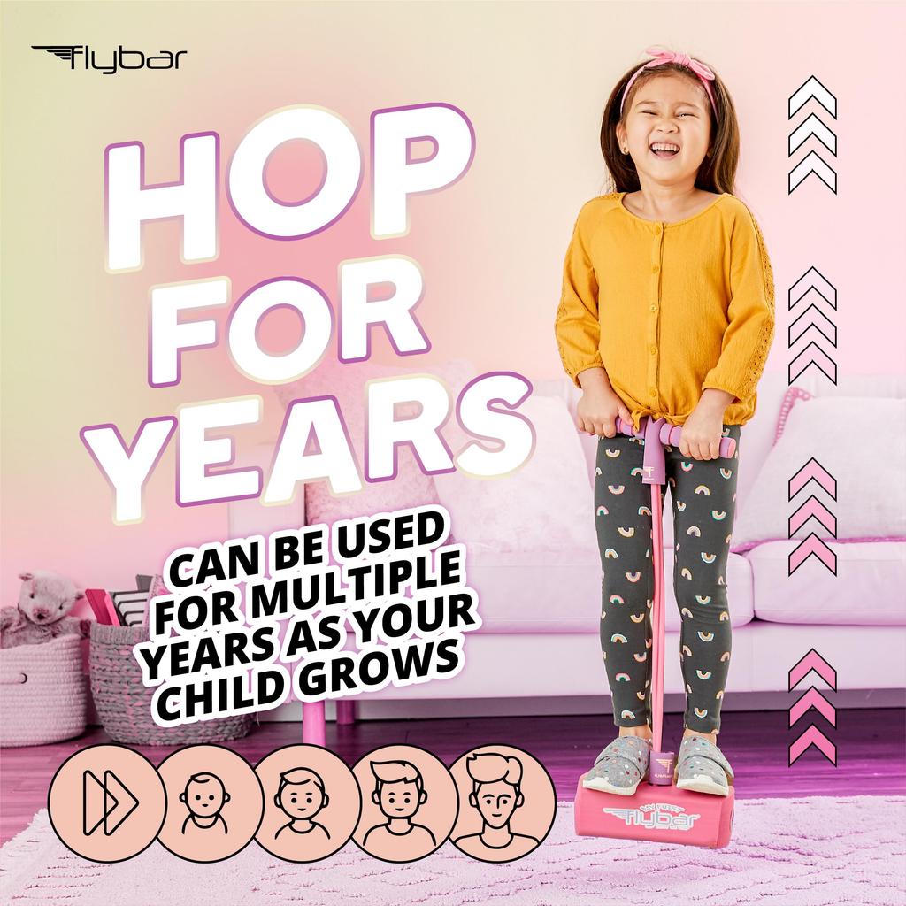 Flybar My First Foam Hopping and Jumping Equipment for Kids and Toddlers and Durable Foam Jumper for Ages Up To 250 Lbs - Fun, Safe, Hopping/Bungee