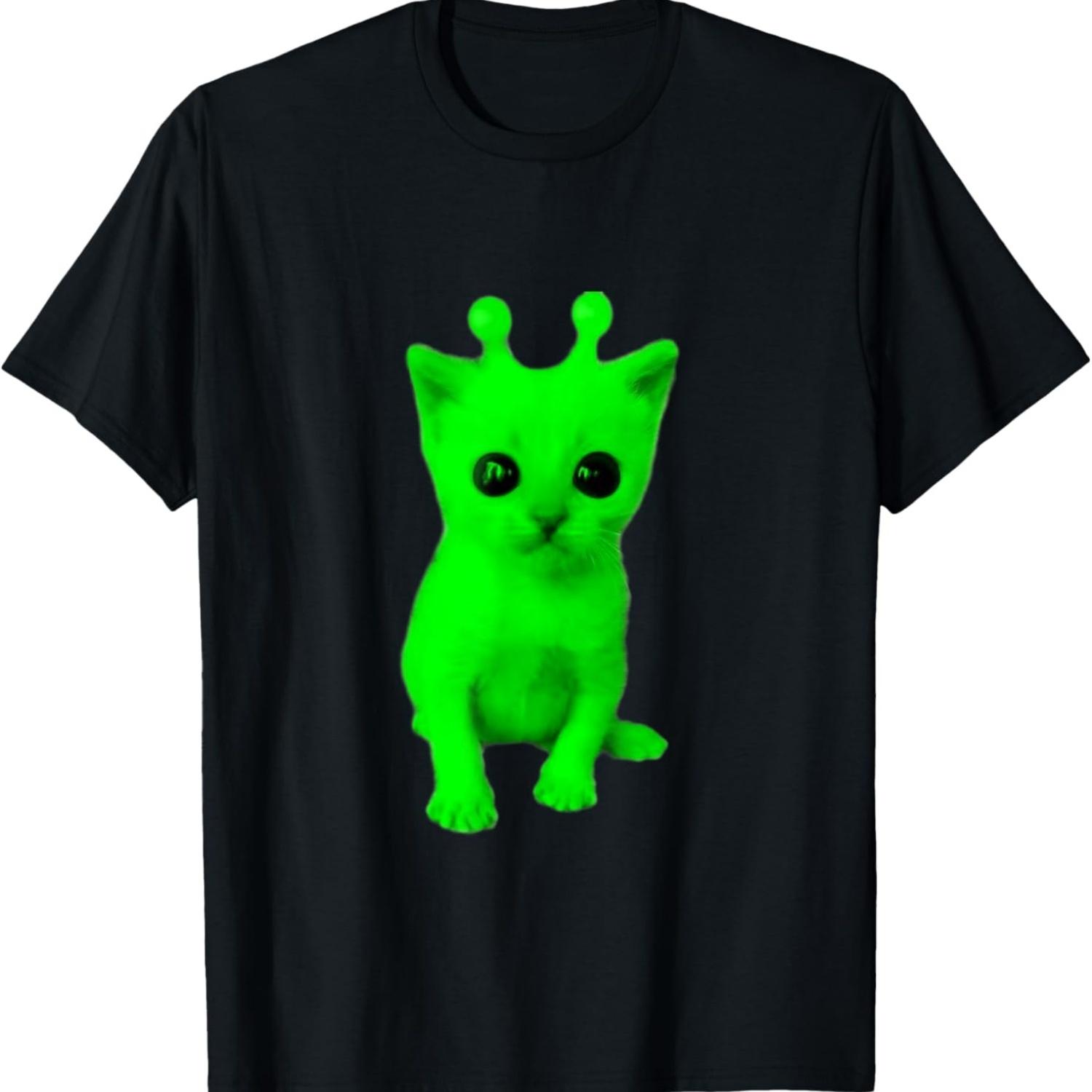 Gnarp Cat Silly Alien Cat Meme Brainrot Meme Funny Funny Cat T-Shirt(4) S