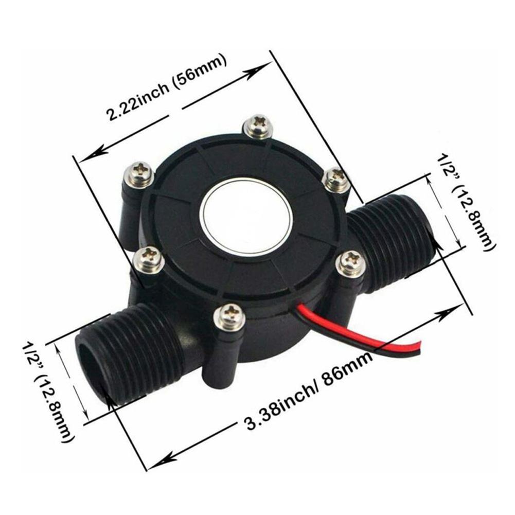 1pc Mini Water Turbine Generator Hydroelectric Power G1/2" Male Thread Low Noise Instrument Parts Accessories