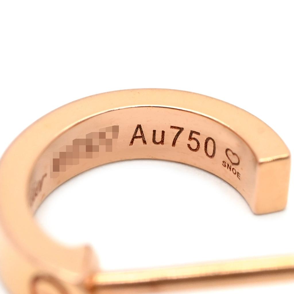 Cartier B8029000 love Love Hoop Earrings SMPierce 18K Pink Gold Array
