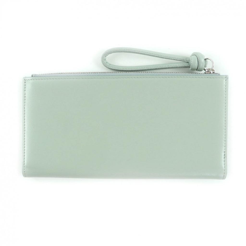 Pristine JIL SANDER Purse Logo leather long wallet Moss green leather Women Used