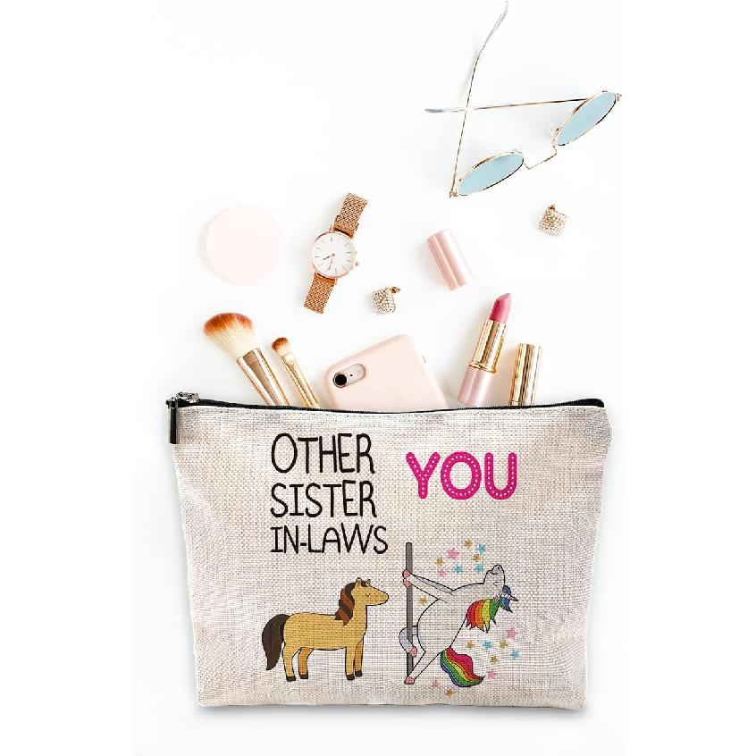Funny Other Sister-in-Laws and You Makeup Bag,Best Sister-in-Law Gifts Cosmetic Pouch for Girls,Christmas Birthday Wedding Gifts for Sister in Law