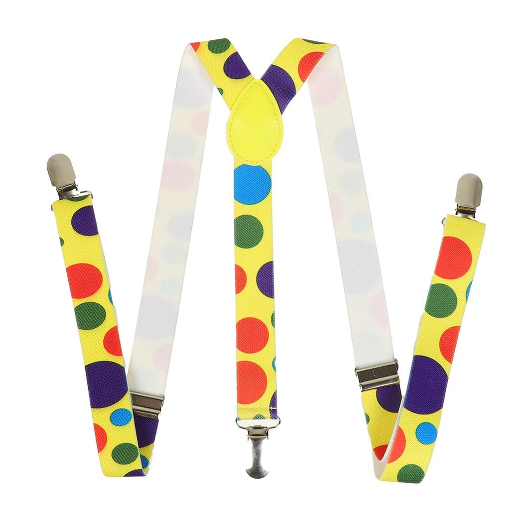 Unisex Y Back Suspenders 3 Clips Adjustable Elastic Braces