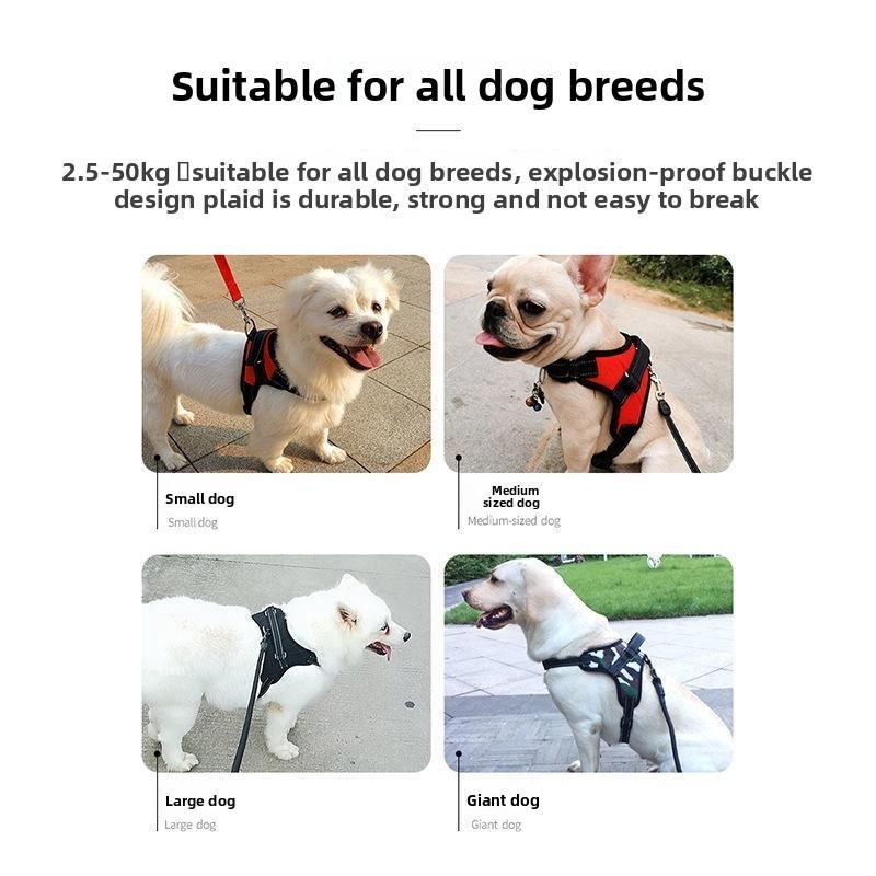 Mocna uprząż dla psa bez ciągnięcia, kamizelka uprząż dla psów, małe, średnie, duże psy, akcesoria dla zwierząt, Corgi, Chihuahua, pies pasterski, artykuły dla psów