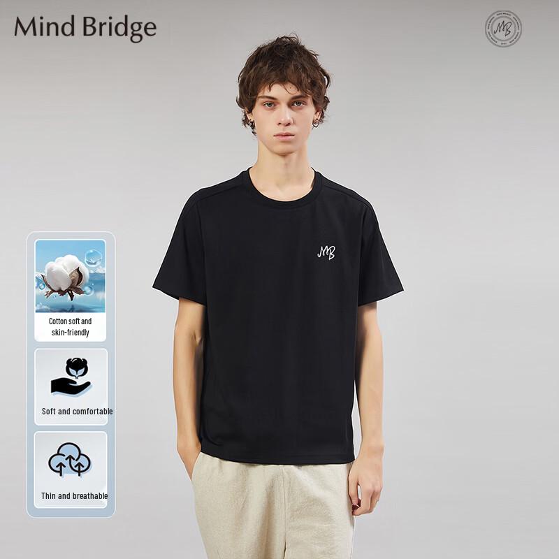 Mind Bridge Men s Letter Print Short Sleeve T-Shirt 4XL