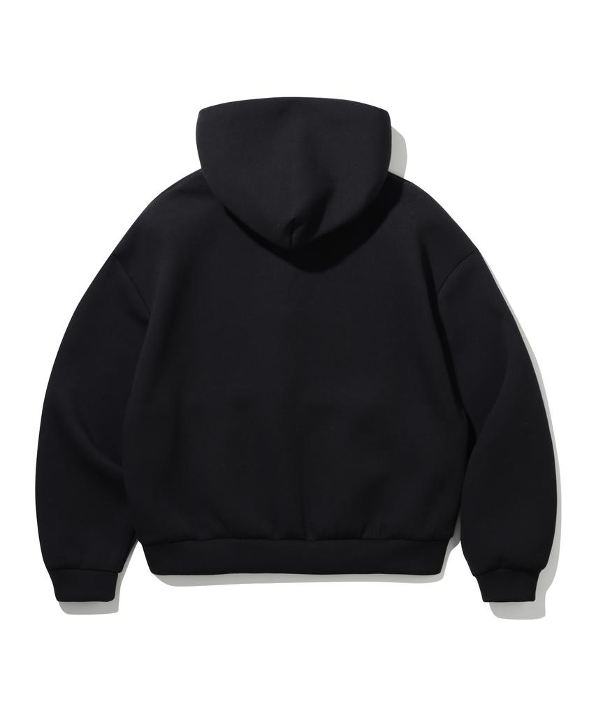 Urbanstoff Neoprene Diver Crop Zip-Up Hoodie (Black)