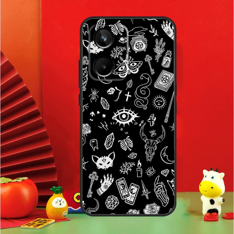 Occult Witchcraft Moon Gothic Witch For Realme 10 11 12 13 14 Pro Plus 15 GT7 Pro GT6 C65 C67 C63 C61 C55 C51 C53 C35 C75 Case