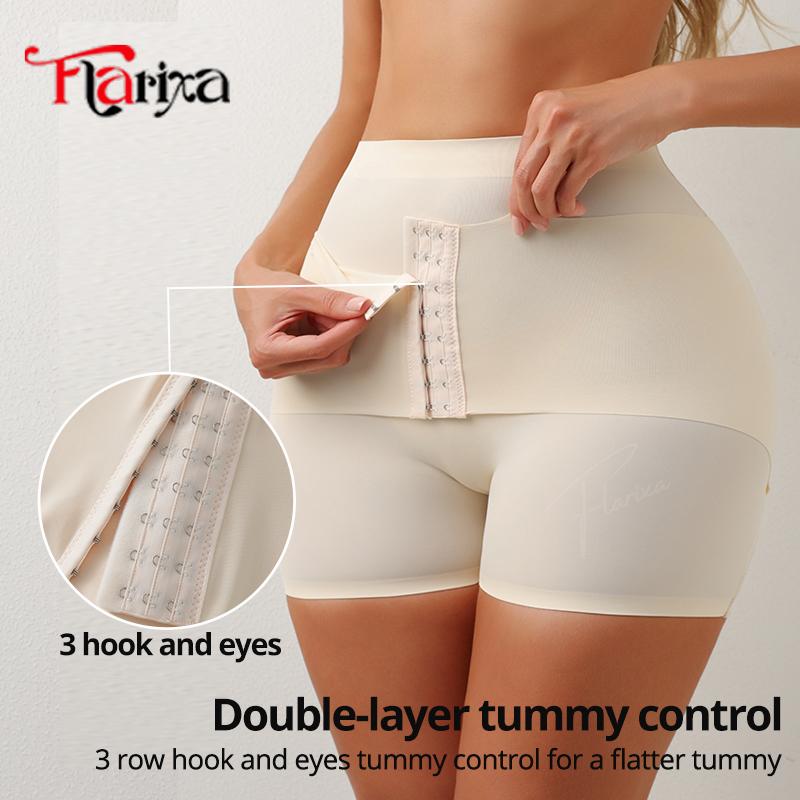 Flarixa 1pcs Waist Trainer Butt Lifter Body Shaper Women Hip Pads Shapewear Panties With Hooks Butt Padded Shorts Non Removable