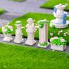 Mini Fairy Garden Accessories Miniature Tiny Waterfall Pavilion Roman Column Figurine for DIY Crafts Micro Landscape
