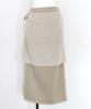 Pierrot Brushed Stretch Size Check Pattern Cashmere-Touch I-Line Skirt, Fabric, Waist, Below-the-Knee Length, Women's, M,
