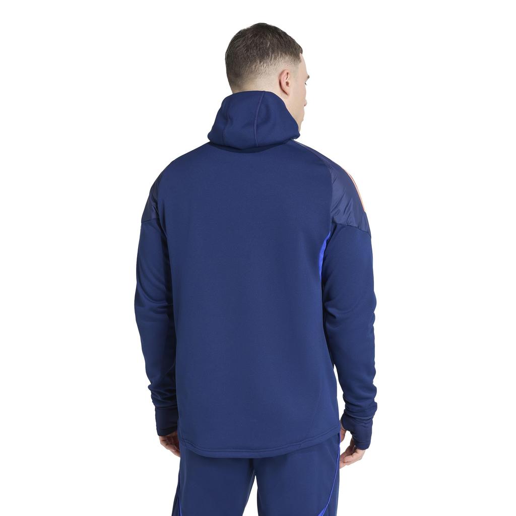 Adidas Men's Tiro 25 Competition Winterized Soccer Jersey, KPC14, Dark Blue/Beam Orange (JN5848), Size Small