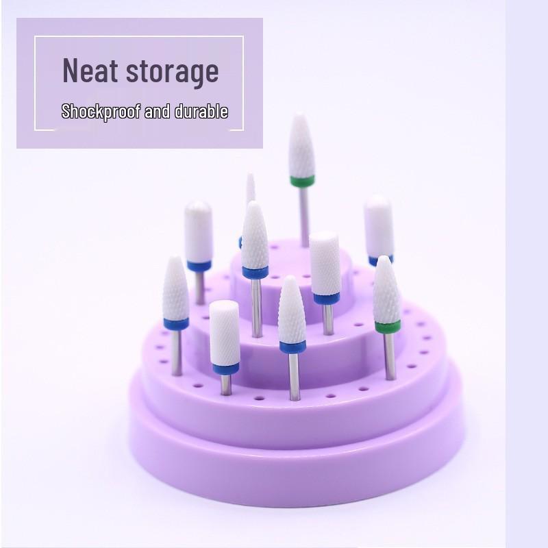 Nail Polishing Head Storage Box and Display Stand for Various Styles