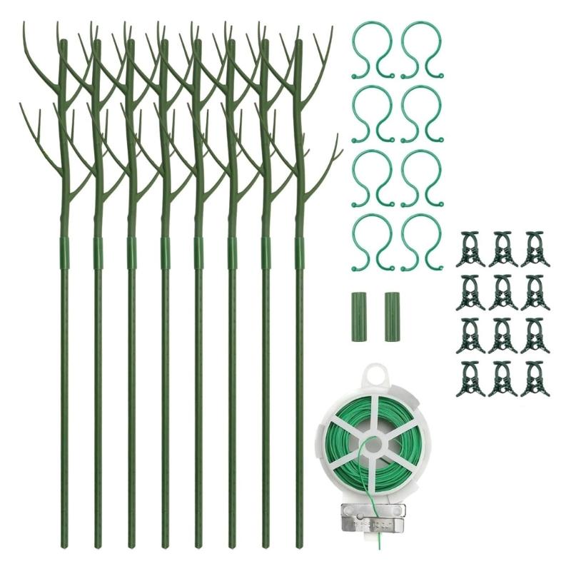 Set de suporturi de castraveți pentru legume de grădină și suporturi de sprijin pentru cățărare reglabile pentru plante de apartament Instrument de grădinărit