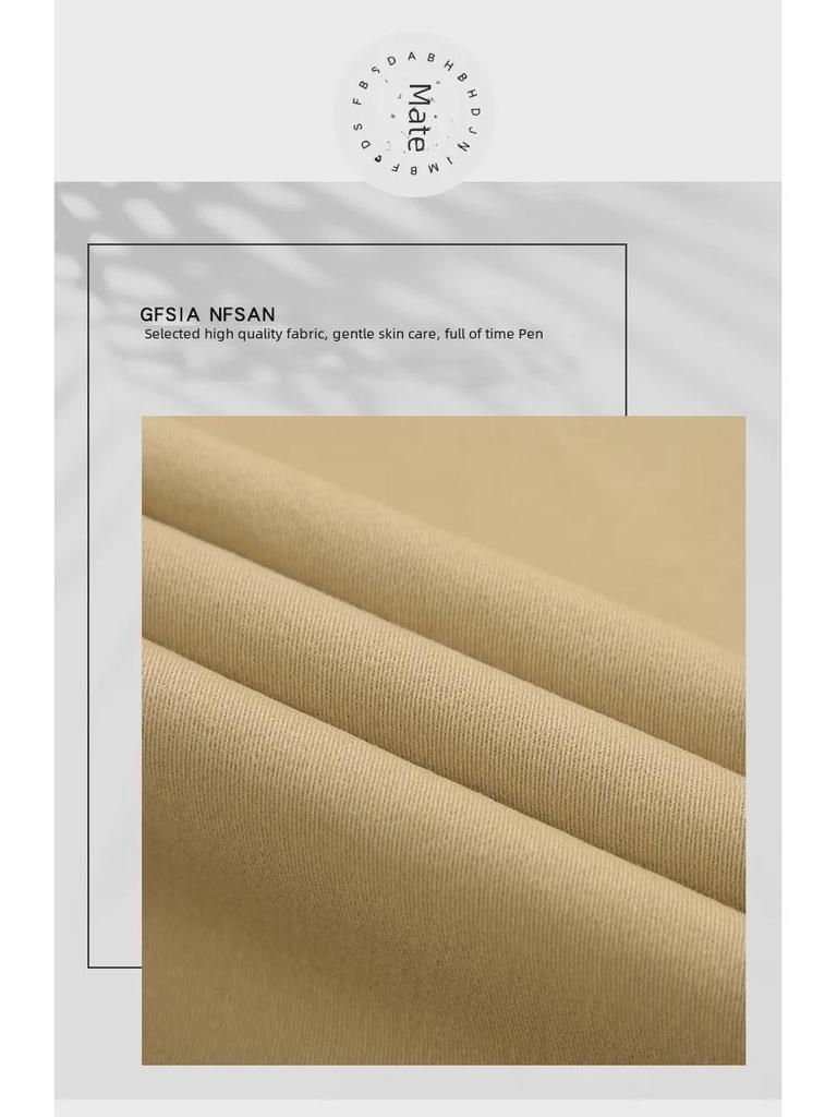 Herren Elastische Baumwollhose mit geradem Bein - Unifarben, Vielseitig, Frühling/Herbst, Koreanischer Stil (2023)