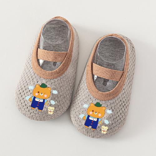 Summer men's and women's baby floor socks, children's mesh breathable cartoon baby shoes and socks, cool toddler indoor shoes
