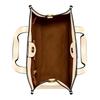 COACH Field classic old flower embossed vertical version leather shoulder crossbody handbag large size women's off-white