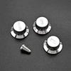 3Pcs Guitar Knobs Amber Top Hat Knobs Guitar Speed Control Knobs Volume Tone Control Knobs Fits 4.5mm/0.18" Rotary Shaft