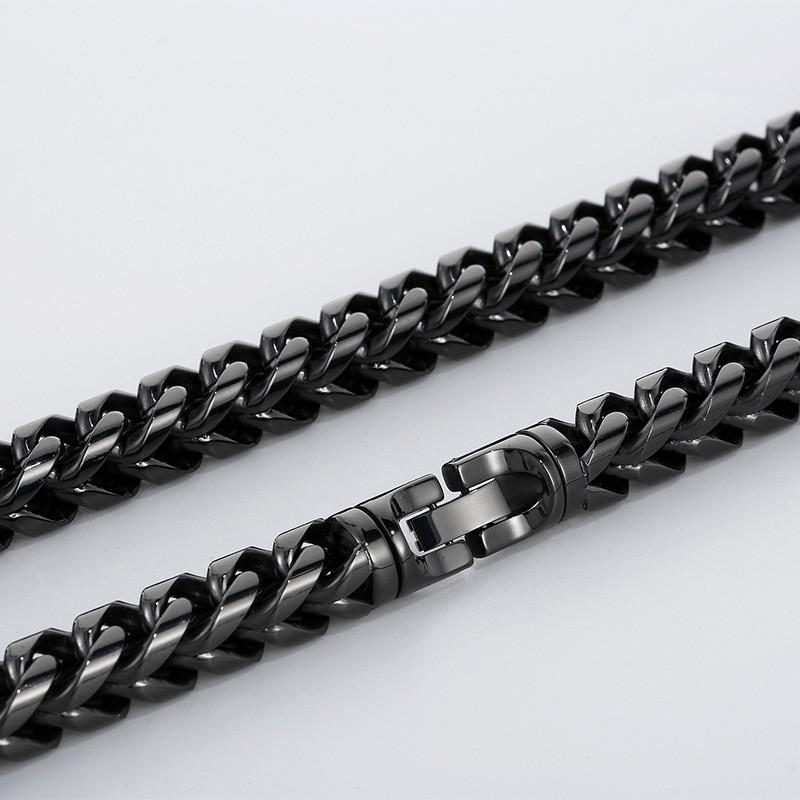 316L Stainless Steel Round Foxtail Chain Necklace for Men Women 8/10Mm Hip Hop Colorful Chunky Party Jewelry