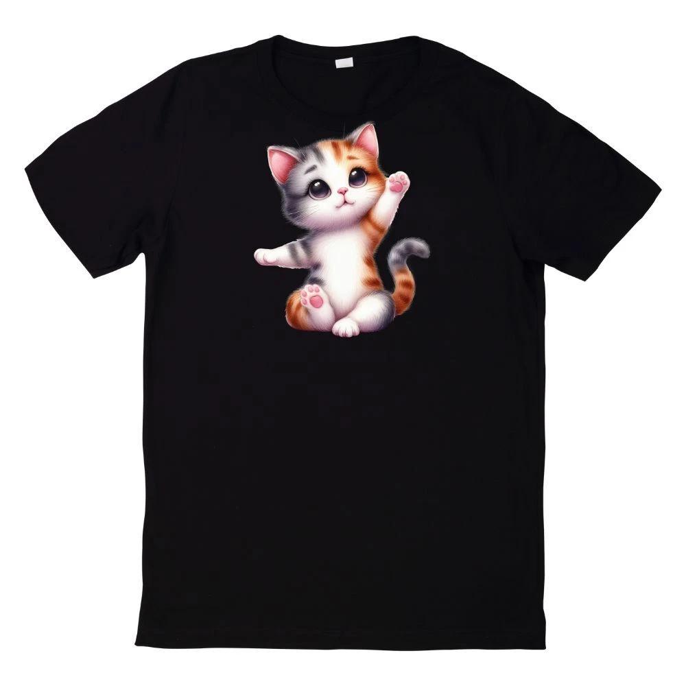 T-Shirt Lustiges Katzen Yoga Aquarell Motiv XXXL