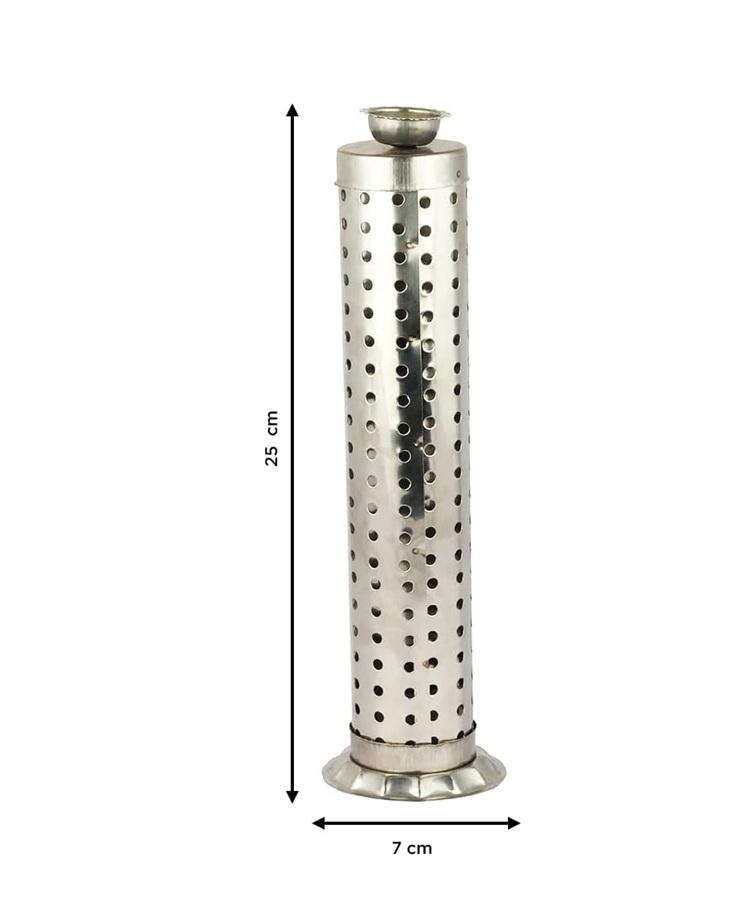 TreegoArt Stainless Steel Agarbatti Stand for Puja |Incense Stick Holder with Ash Catcher|nStainless Steel Incense Burner| 1 Piece - (9 Inches)
