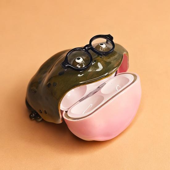 Protective Case for Air Pods Pro/Pro 2/Pro 3/Air Pods 4 Soft Anti-Scratch Drop Protection Ugly Frog Design Wireless Earphone Case