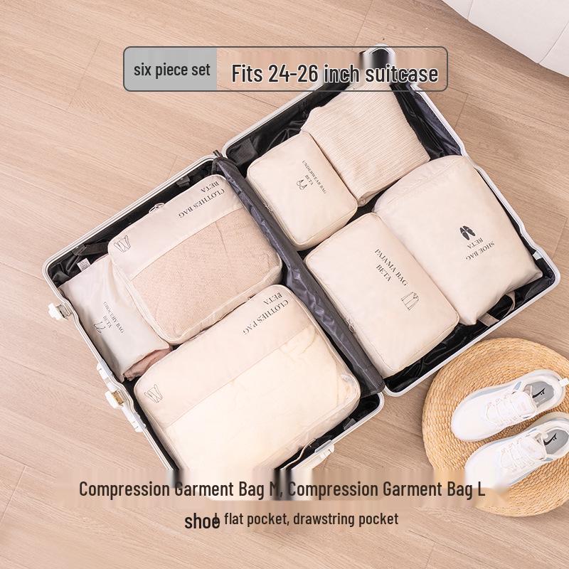 

Набор из шести компрессионных дорожных мешков для хранения одежды и нижнего белья