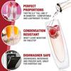 6Pcs Champagne Glasses Set Double Wall Heat Resist Glass Cup Stemless Sparkling Wine Glasses Transparent  Flute for Wedding