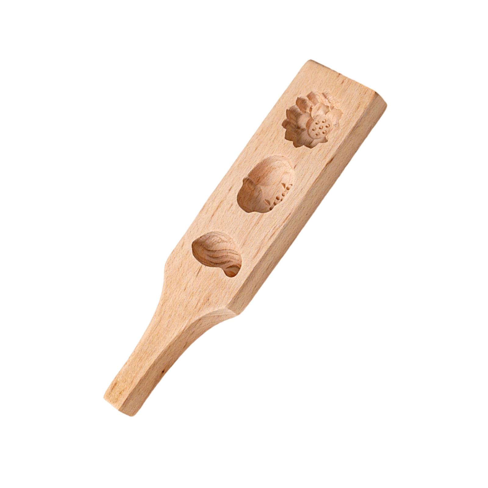 

Natural Wood Lotuses Mooncakes Mold Traditional Pastry Baking Mould for Family Gatherings and Holiday Festivities