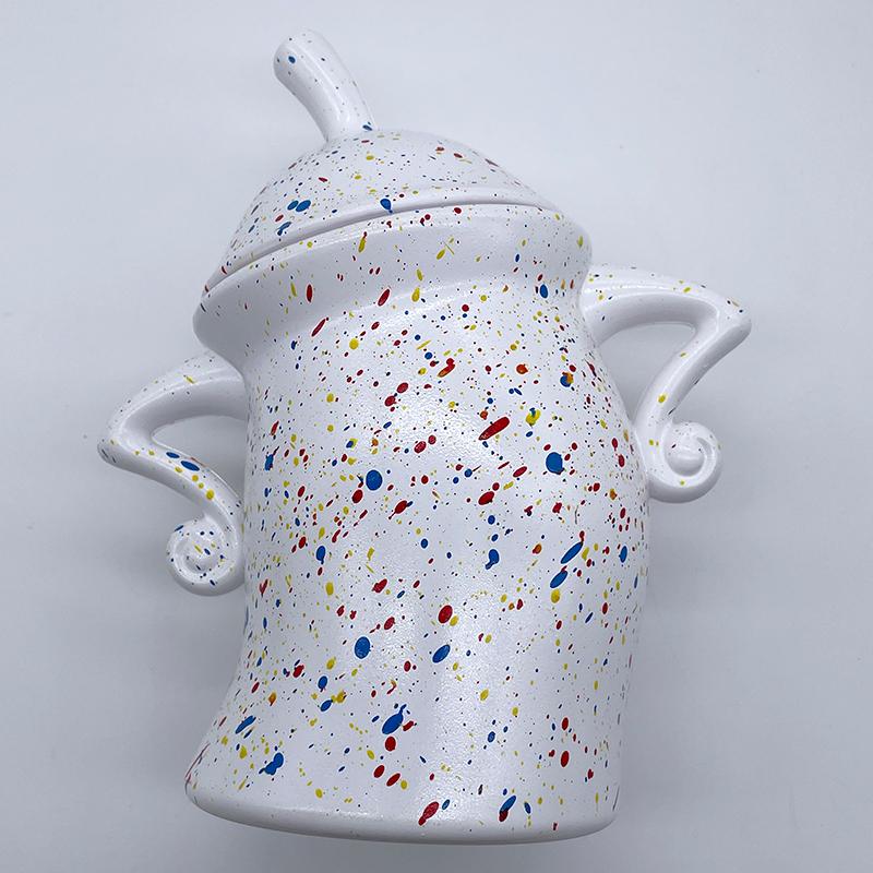 1PC Akimbo Resin Mugs Christmas Cookie Candy Jar Cute Food Storage Jar With Lid Christmas Decor Canister With Attitude Kitchen