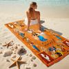 1Pc Goofy'S Adventures Orange Beach Towel, Quick Dry, Multi-Use for Beach Pool Gym Yoga Home Travel, Christmas, Halloween, Xmas Gift S929197