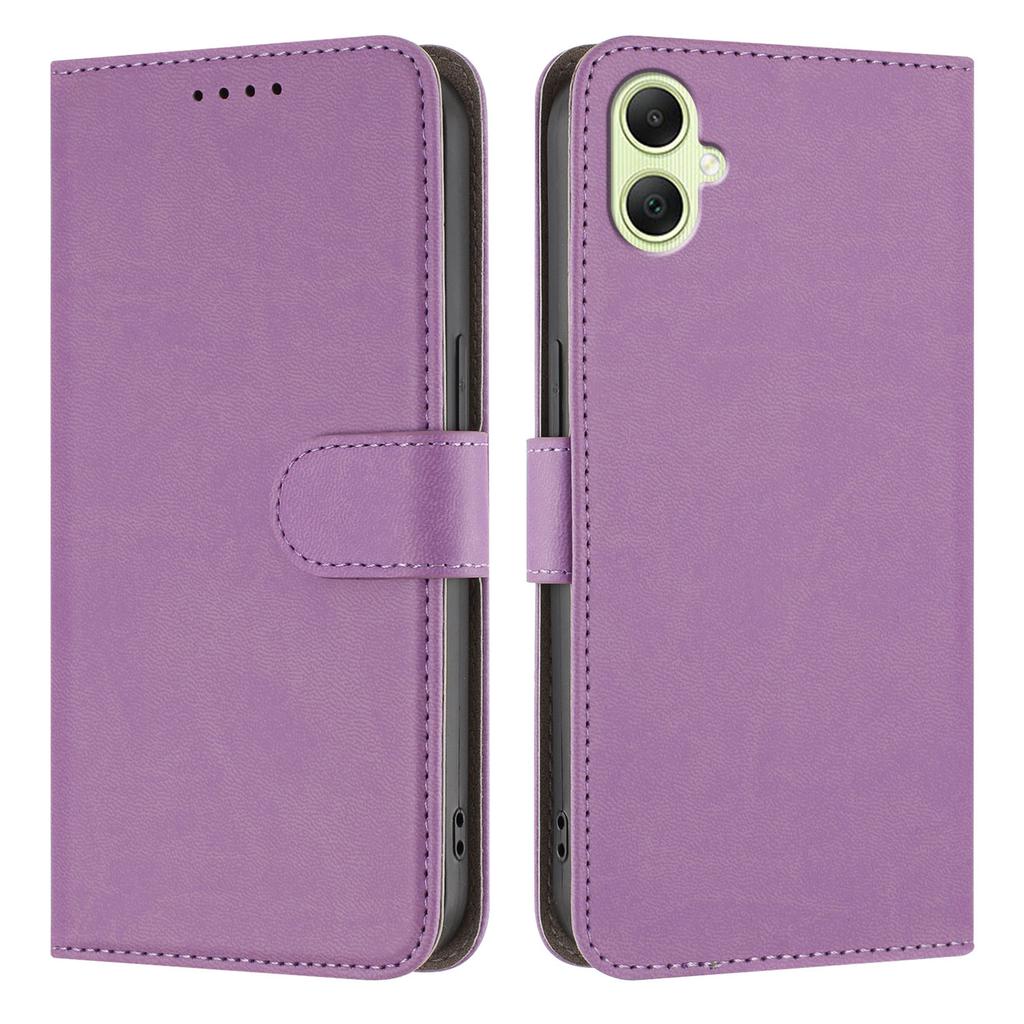 For Samsung Galaxy A06 5G/Galaxy A07 5G Leather Case Solid Color Phone Cover with Wallet