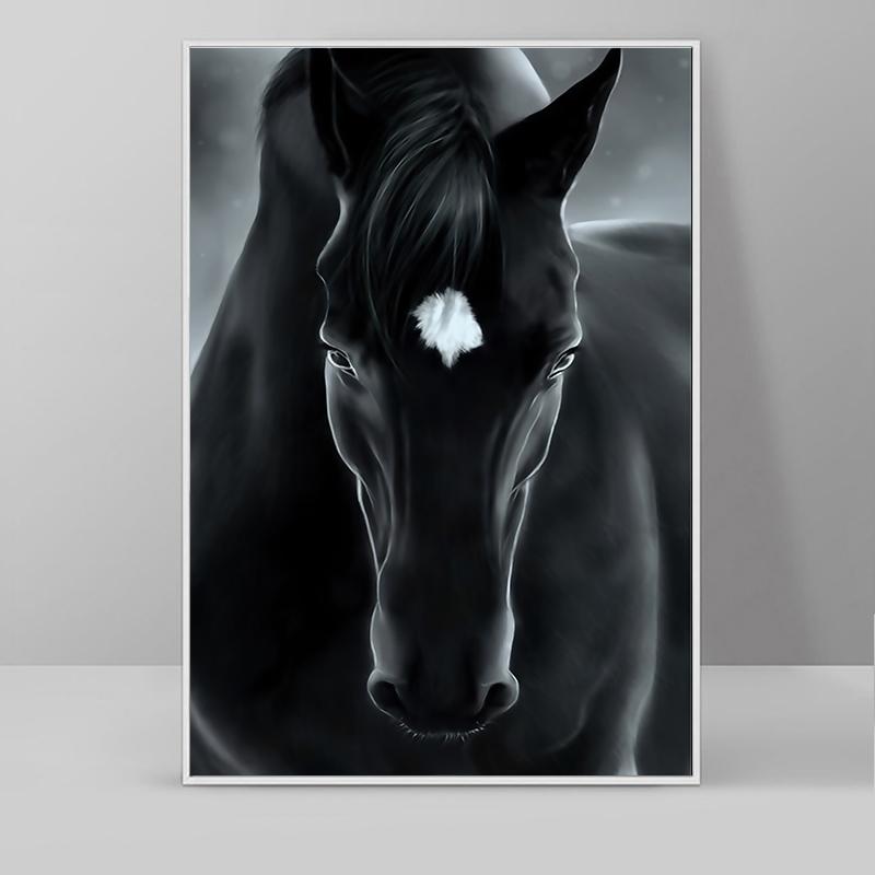 Modern Black And White Lion Elephant Deer Zebra Poster Canvas Painting Nordic Animals Wall Picture For Living Room Home Decor