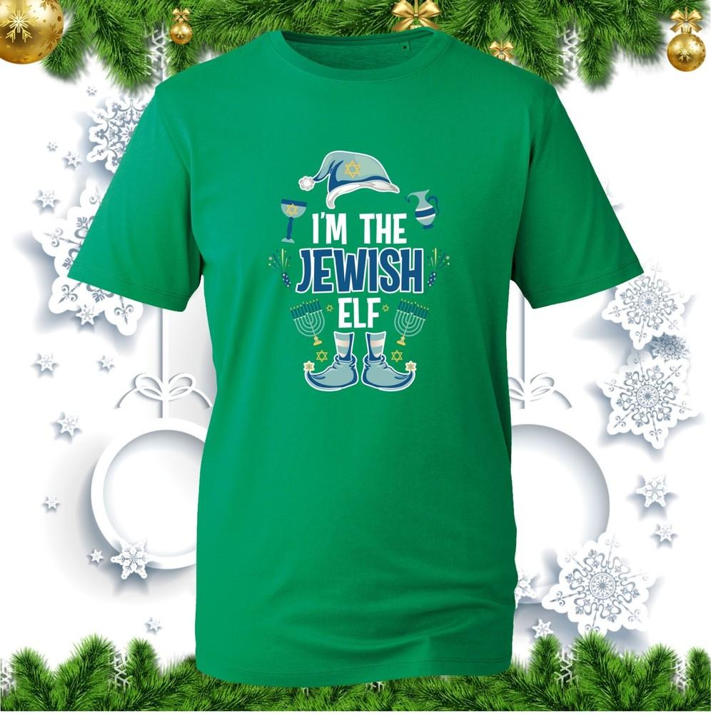 Im The Jewish Elf Tshirt Happy Chrismukkah Christmas Hanukkah Xmas Jewish Top S