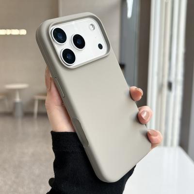 Genuine Camera Control Button Liquid Silicone Phone Case for For Iphone 17 16 Pro Max Air Titanium Gray Shockproof Soft Back Cover