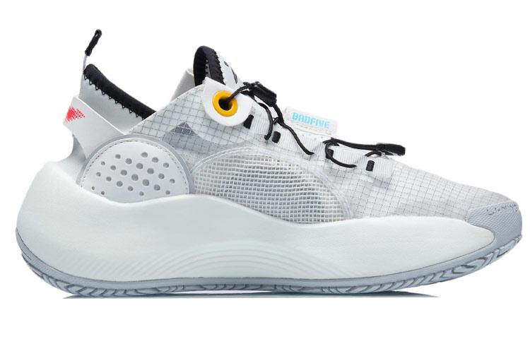 Li Ning BADFIVE Vintage Basketball Shoes Women's Low Top Standard White/Ivory AGBR042-1