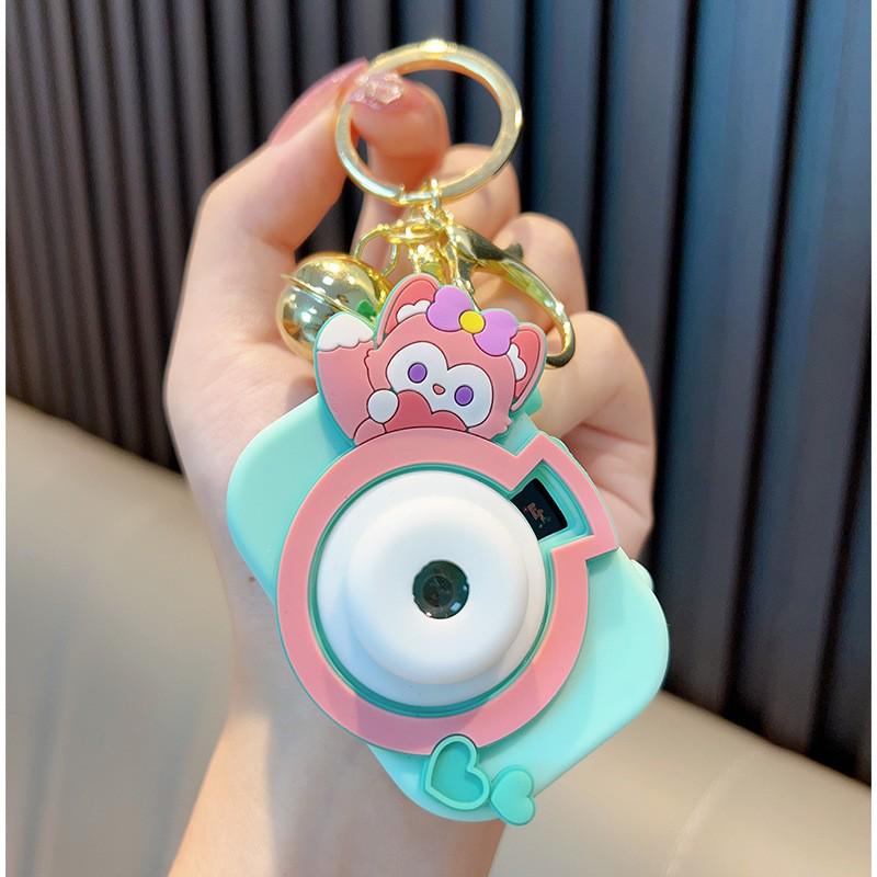 Luminous Cartoon Projector Camera Keychain - Small Gift & Bag Pendant